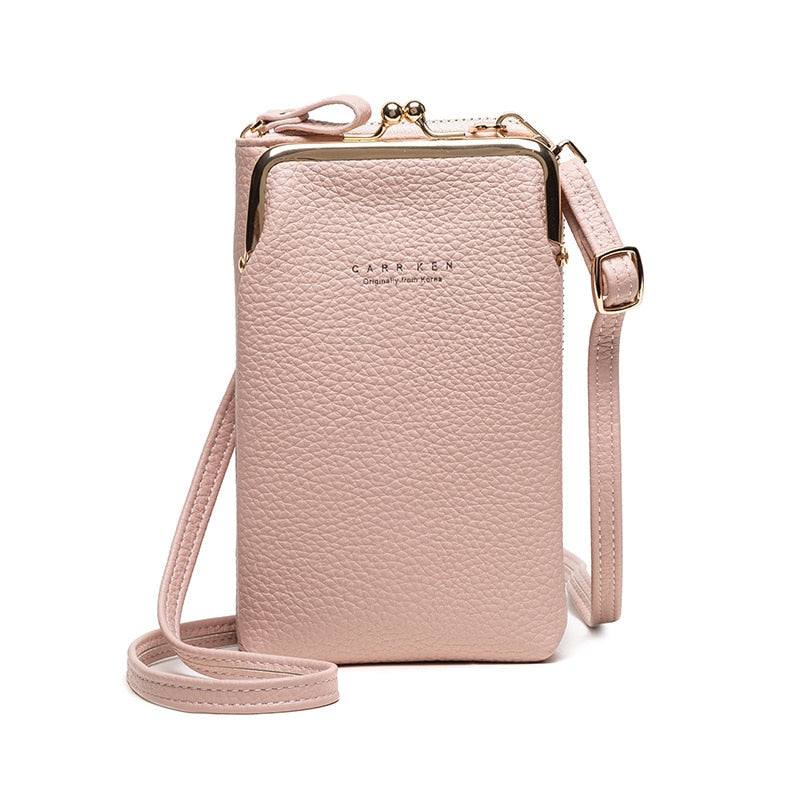 Borsa Crossbody Mini Pelle PU Gialla con Zip