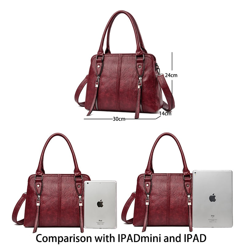Borsa Donna Retrò in Pelle Grande Capienza Casual