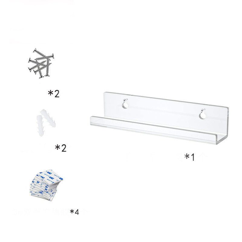 Transparent Acrylic Record Shelf Stand Wall Mounted Record Holder Album Display Storage Rack