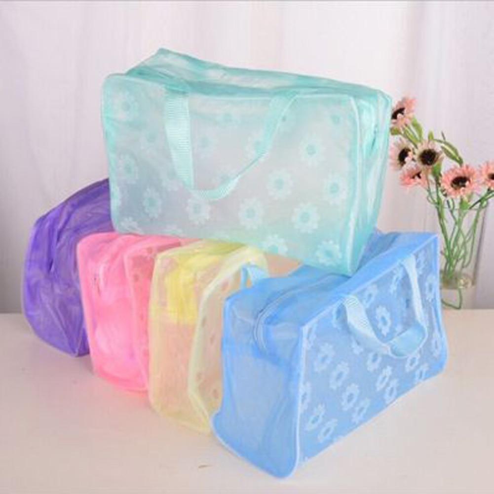 Fashion Waterproof PVC Makeup Cosmetics Bag Clear Transparent Travel Storage Box Girls Women Make up Pouch