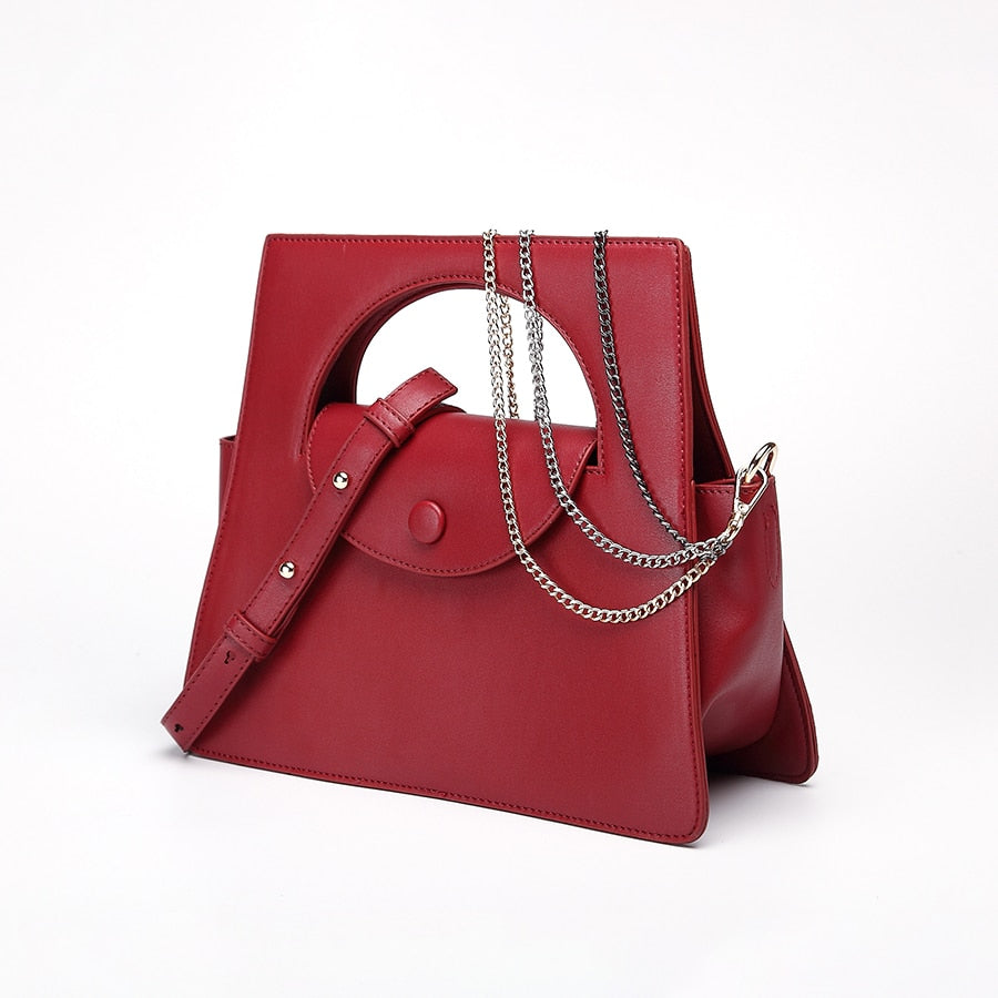Borsa Geometrica Lusso Donna Clutch Elegante Catena