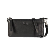 K0013AB | Tracollina Donna in Vera Pelle pieno fiore, con leggera grana. Tracolla removibile. Accessori Nickel Lucido. Colore Nero. Dimensioni: cm 20 x 10,5 x 2. Confezione: Sacchetto Tnt-0