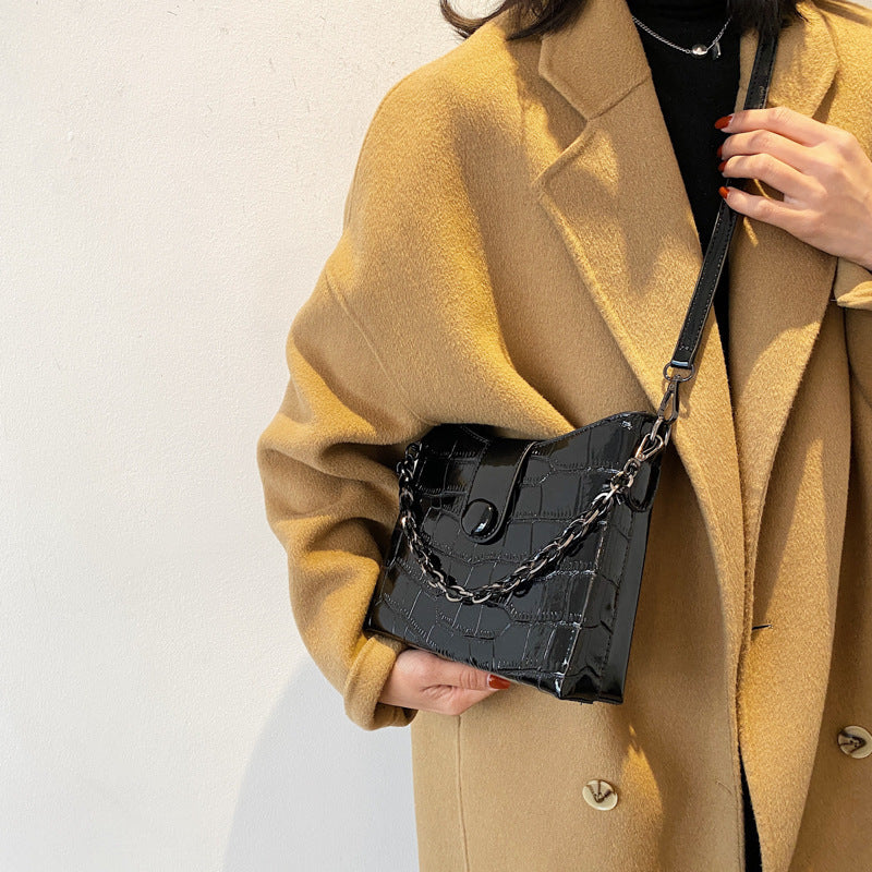 PU Bag Casual Dumpling Bag Light Portable Messenger Bag